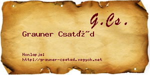 Grauner Csatád névjegykártya